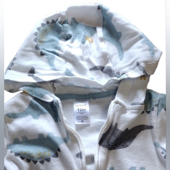 BOGO: Carter's Zip Up Dinosaur Hoodie - Picture 2 of 4